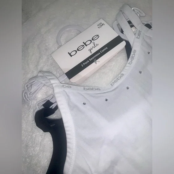 Bebe Girls 2 Pack Seamless Camis (L) - Picture 2 of 4